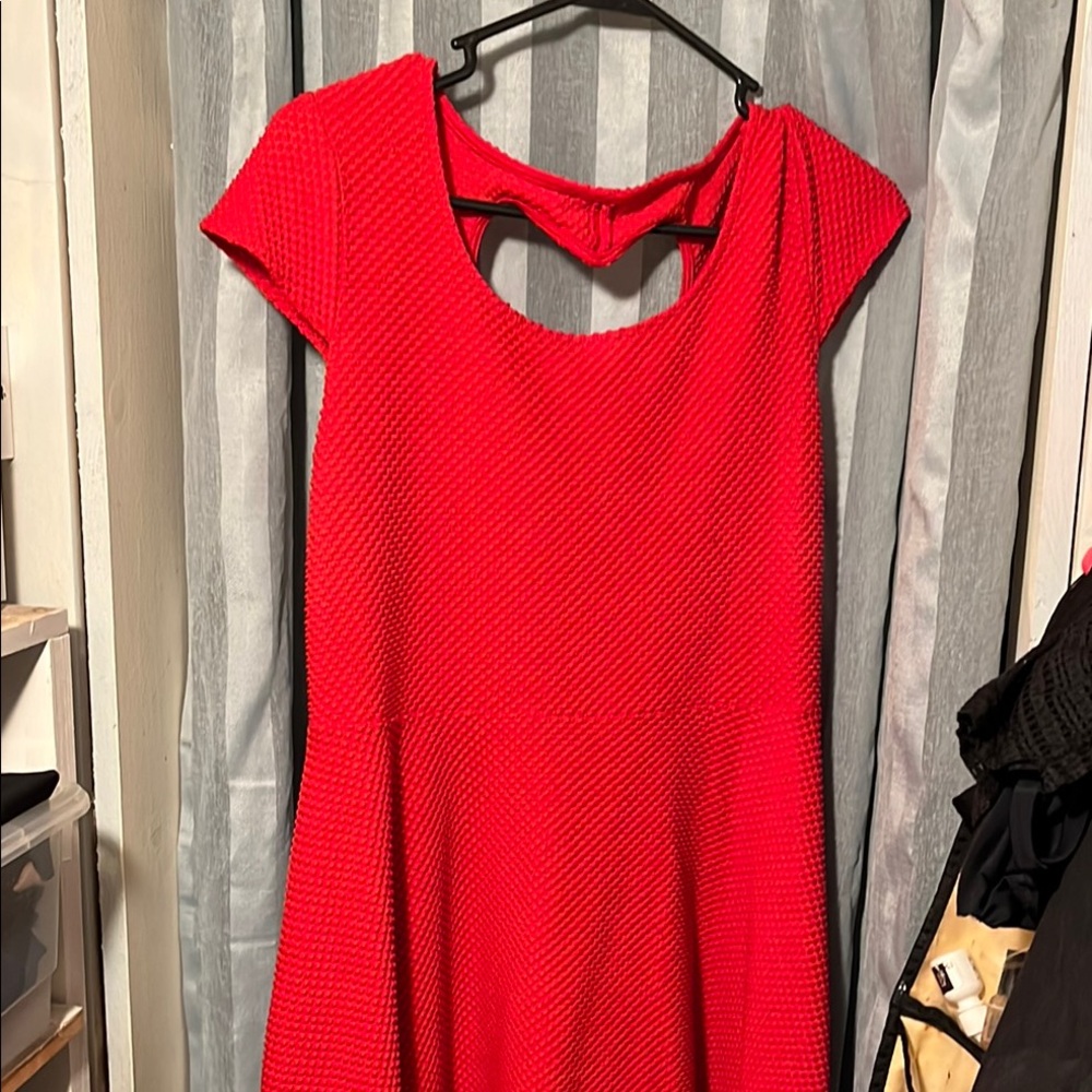 No Boundaries Red Backless A-Line Dress